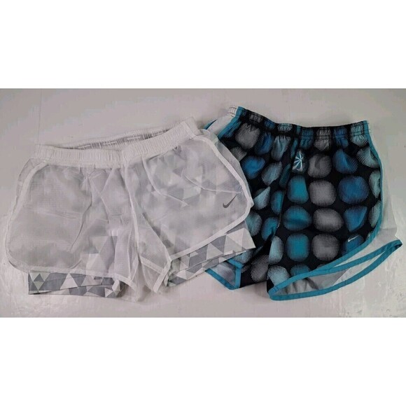 Nike Pants - Nike Dri-Fit Tempo Women's Athletic Running Shorts Lot Of 2 Teal/ White Size S